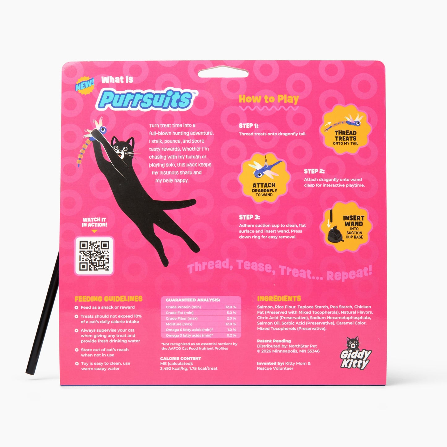 Dragonfly Tease Wand Cat Treat Toy and Treat Bundle