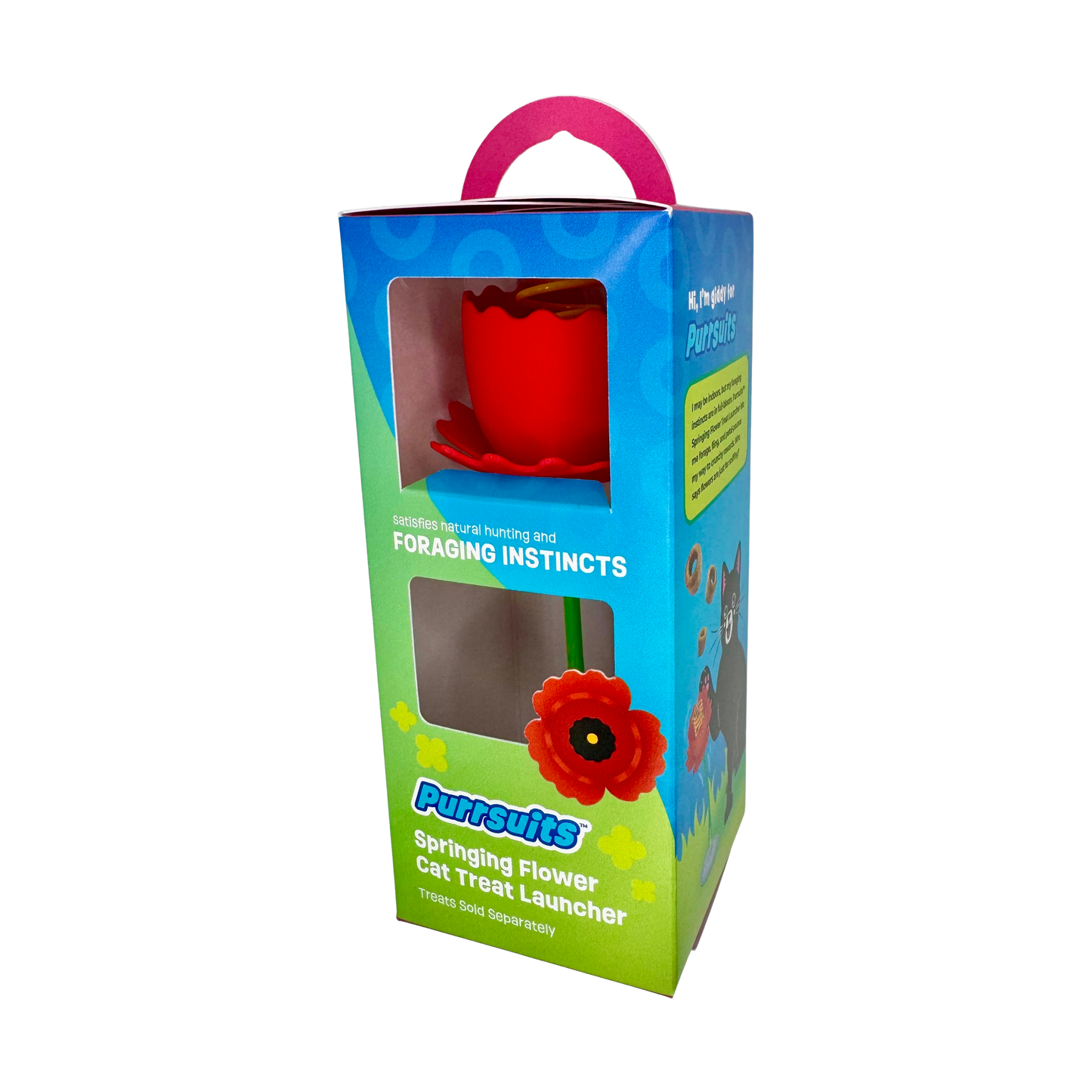 Springing Flower Cat Treat Launcher