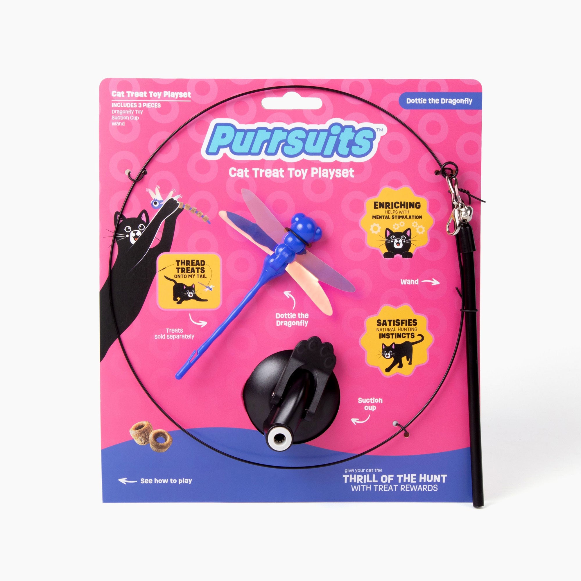 Purrsuits™ Dragonfly Tease Wand Cat Treat Toy Playset – Giddy Kitty