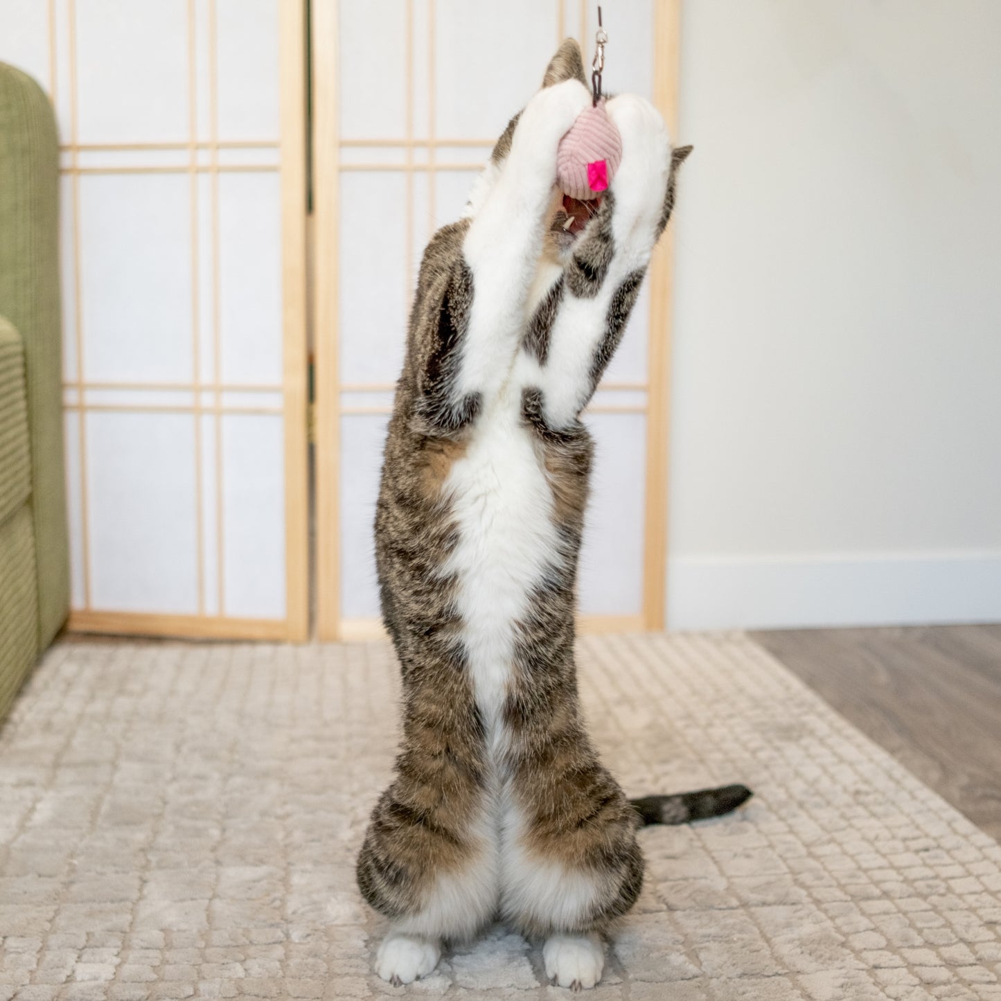Plush Mouse Wand Cat Treat Toy