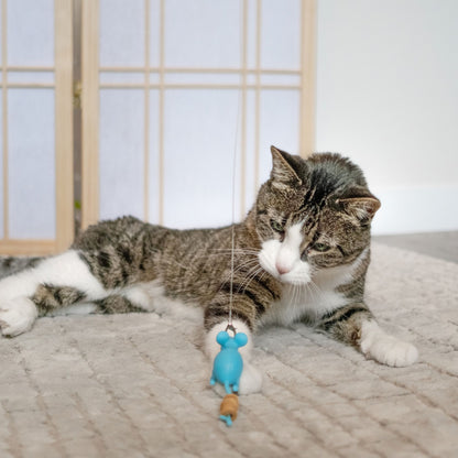 Mouse Wand Cat Treat Toy