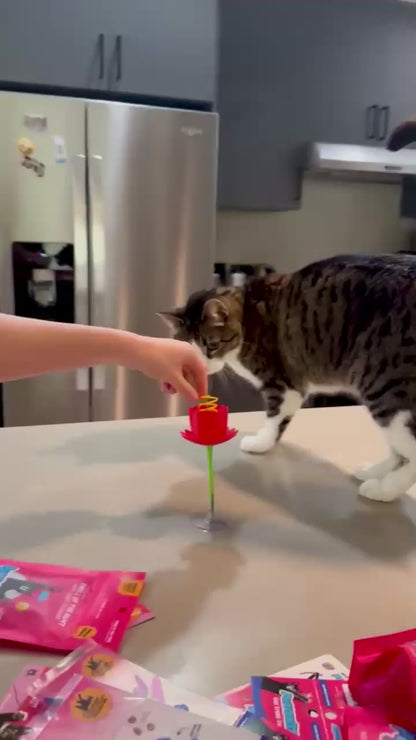Springing Flower Cat Treat Launcher