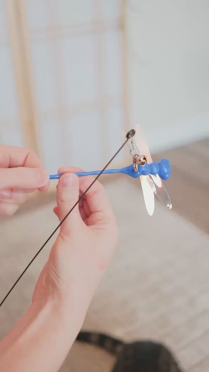 Dragonfly Tease Wand Cat Treat Toy and Treat Bundle